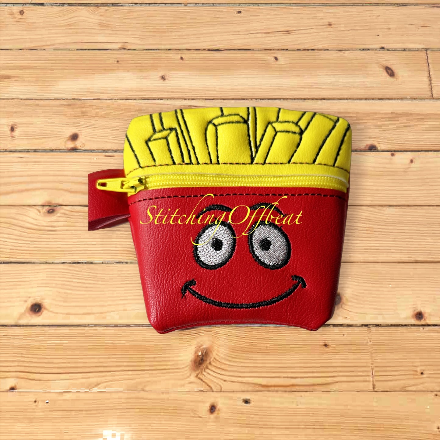 Embroidered coin pouch