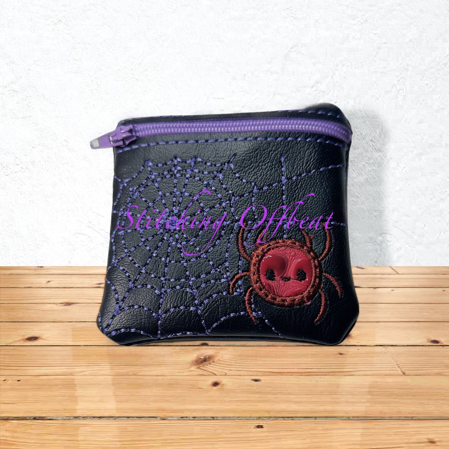 Embroidered coin pouch