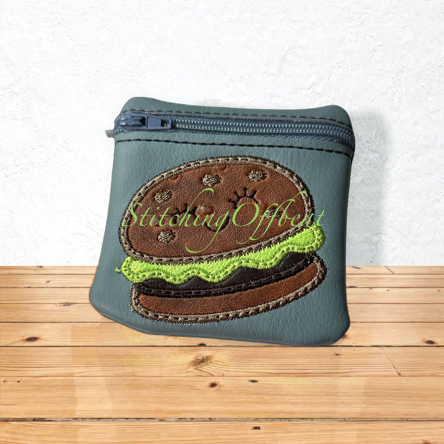 Embroidered coin pouch