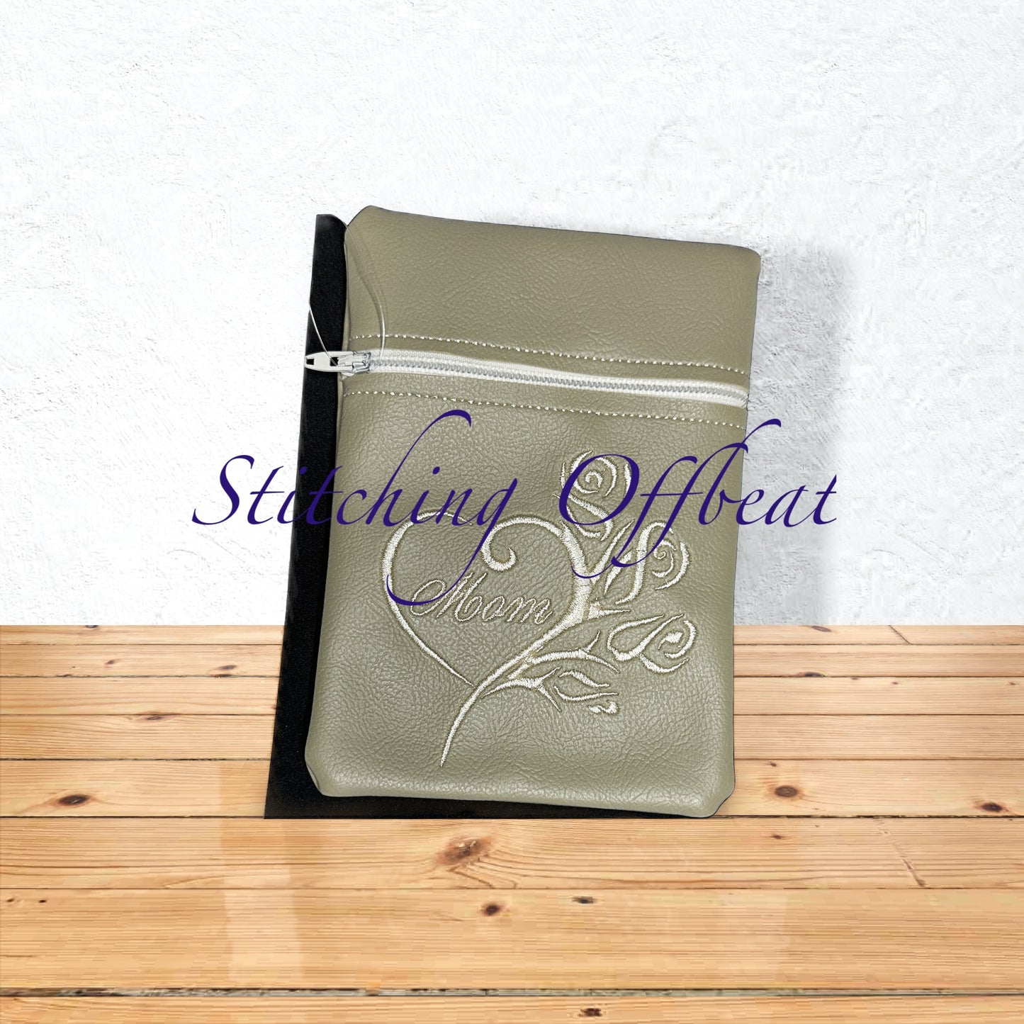 Embroidered Zipper Pouch