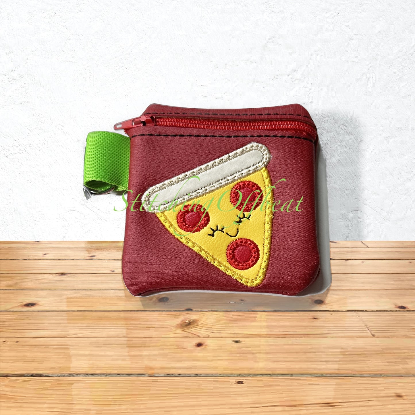 Embroidered coin pouch