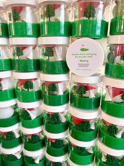Golf Themed Play Dough Party Favors for Kids