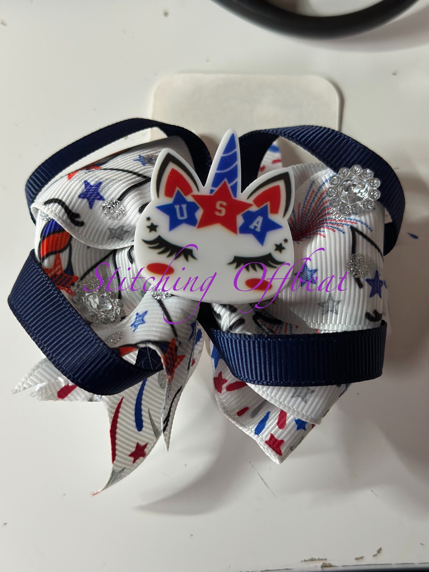 Mardi Gras and 4th of July Hair Bows