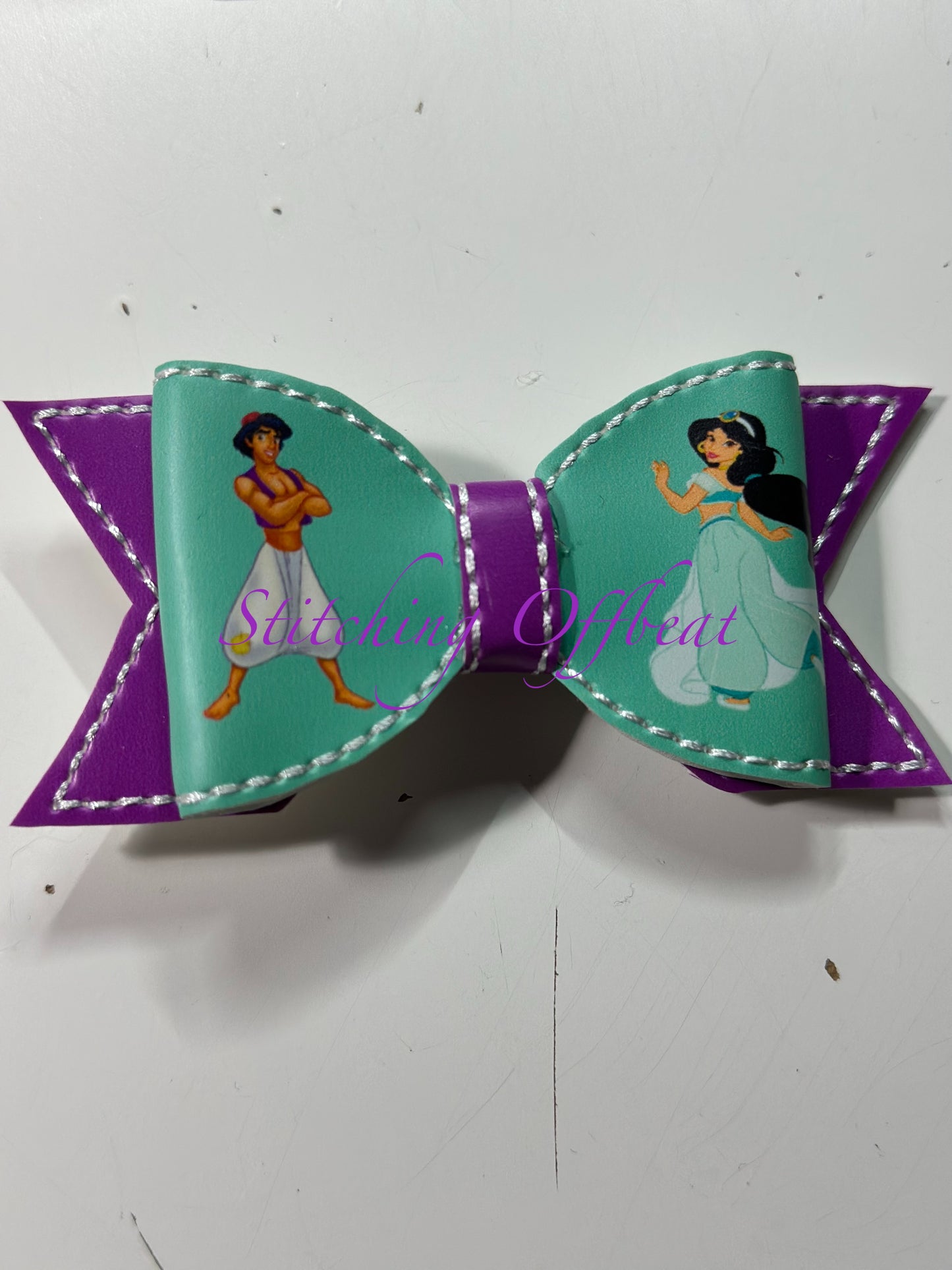 Small Printed Vinyl Hair Bows