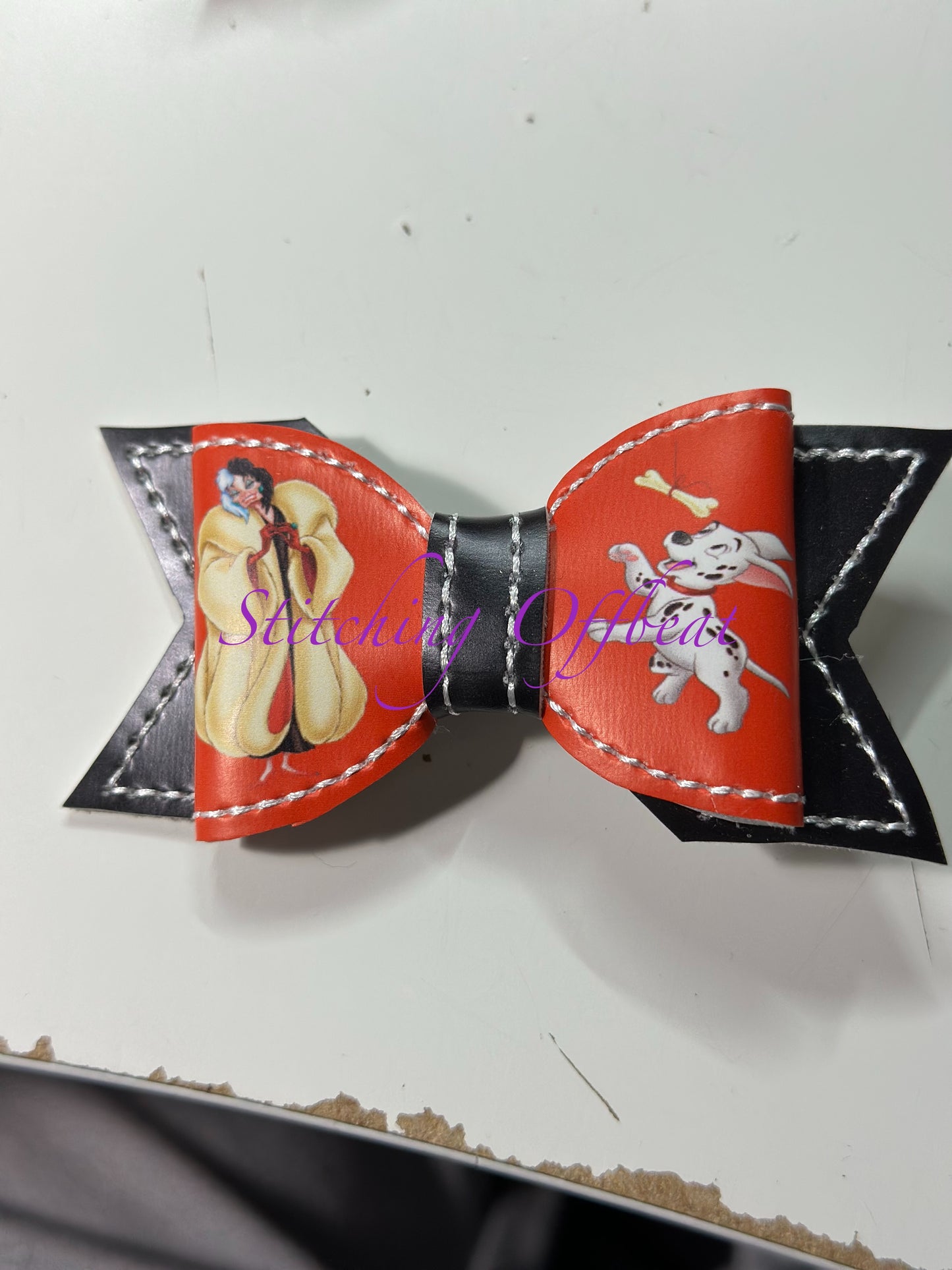 Small Printed Vinyl Hair Bows