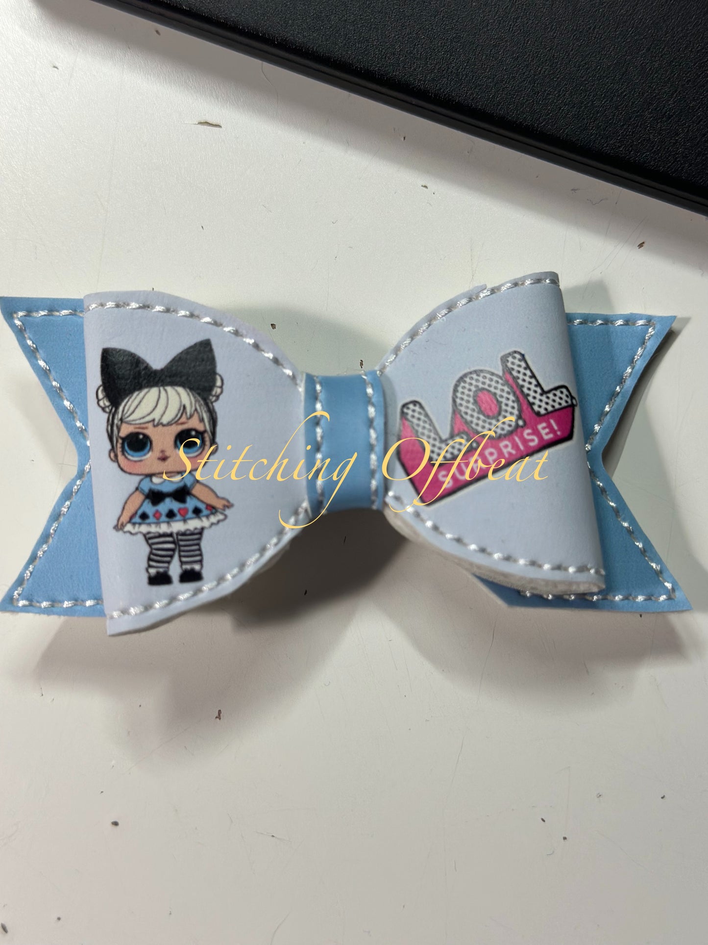 Small Printed Vinyl Hair Bows