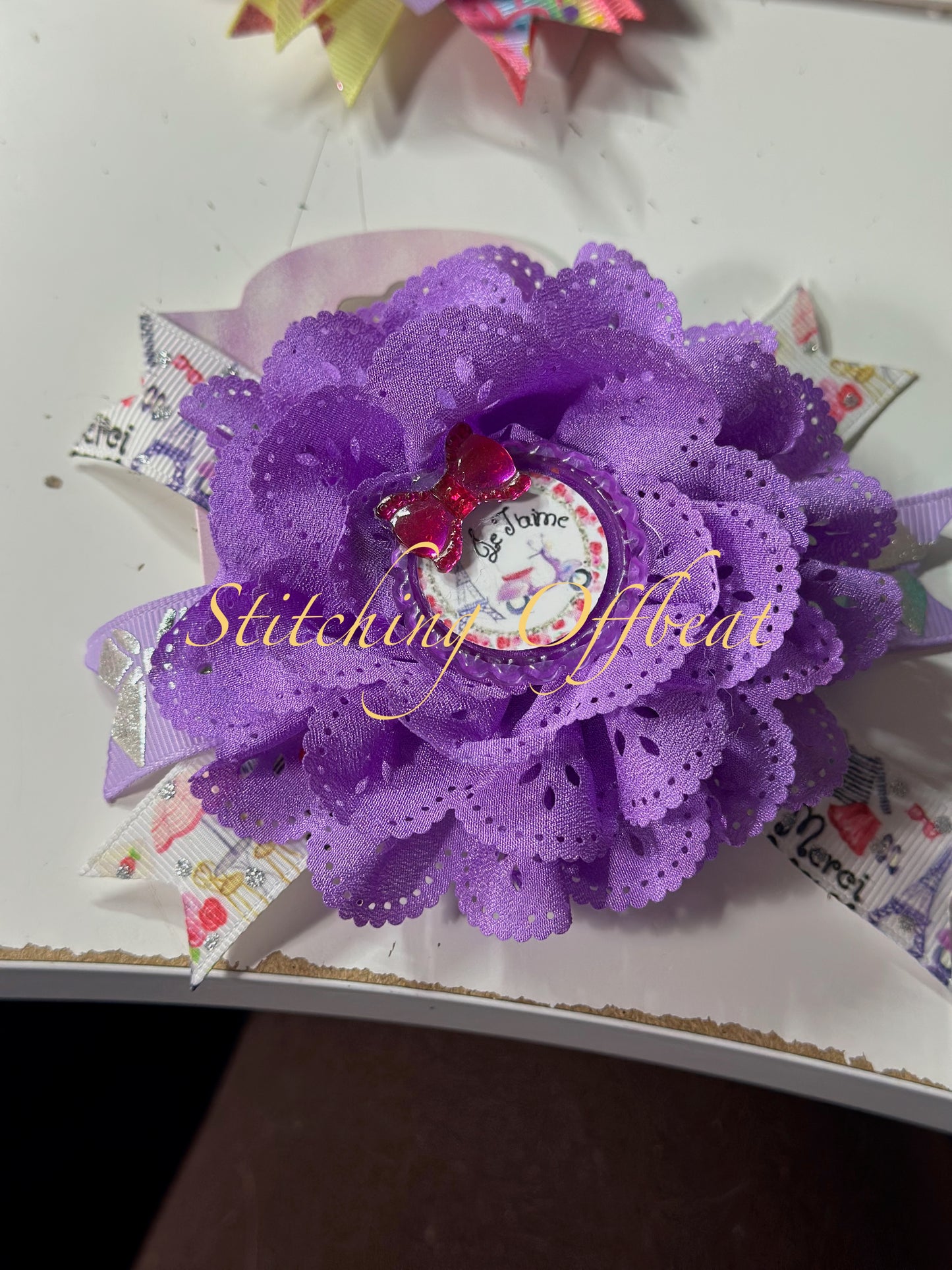 Dots and Icons Hair bows