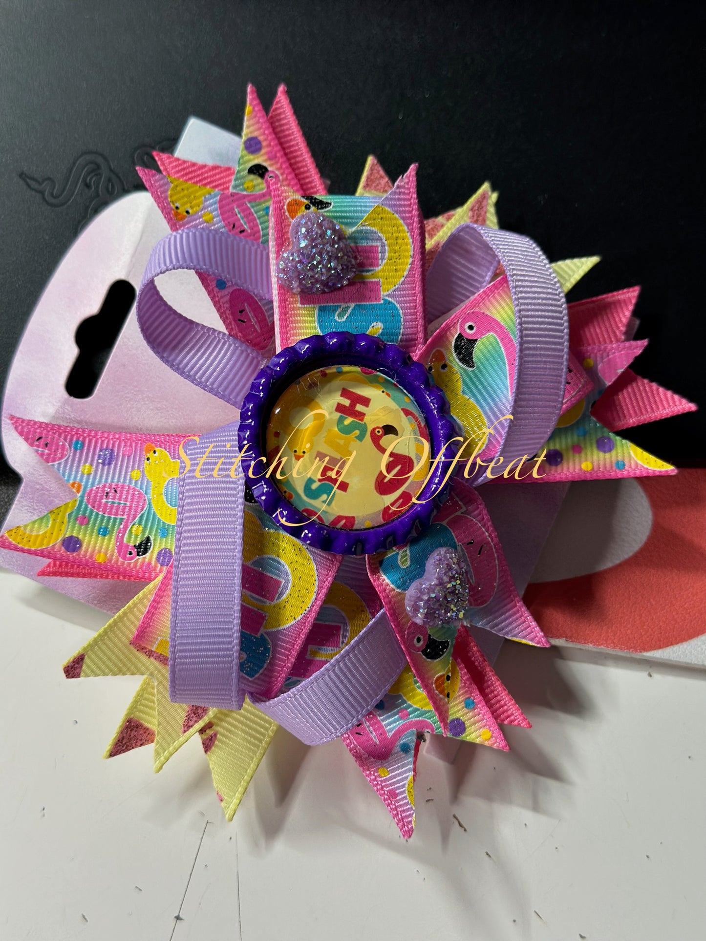 Dots and Icons Hair bows