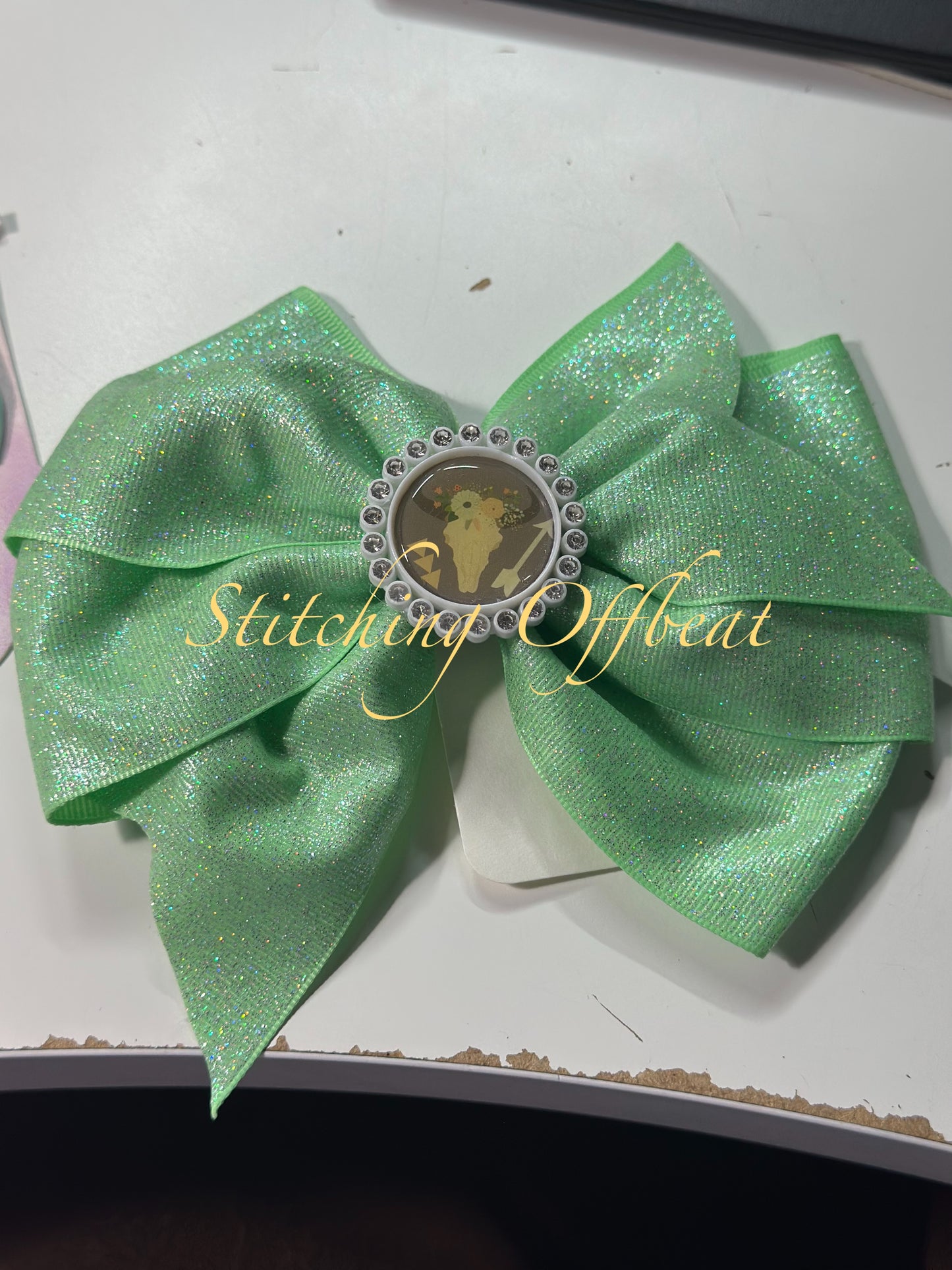 Glitter and cupcake hair Bows